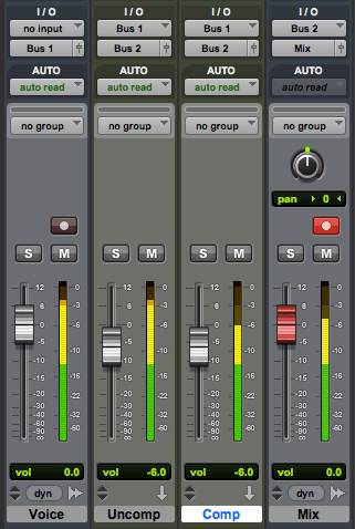 Example of Parallel Compression implemented in ProTools