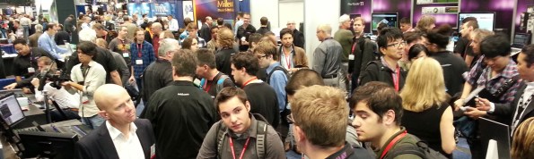 135th Audio Engineering Society Convention in New York City 2013 people in exhibit hall