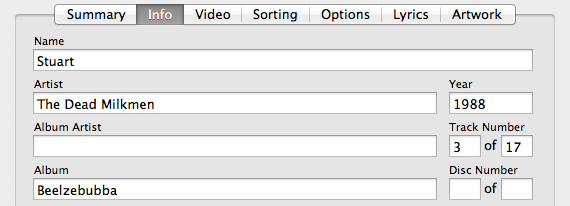 Displaying metadata with itunes